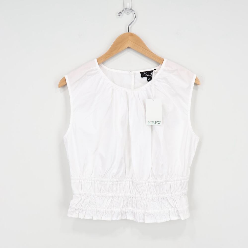 J. Crew White Sleeveless Blouse - Picture 2 of 8
